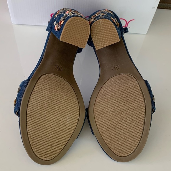 Sugar Women’s Slick Fabric Open Toe Casual Ankle Strap Sandals Size US 6 M NEW - Picture 6 of 10